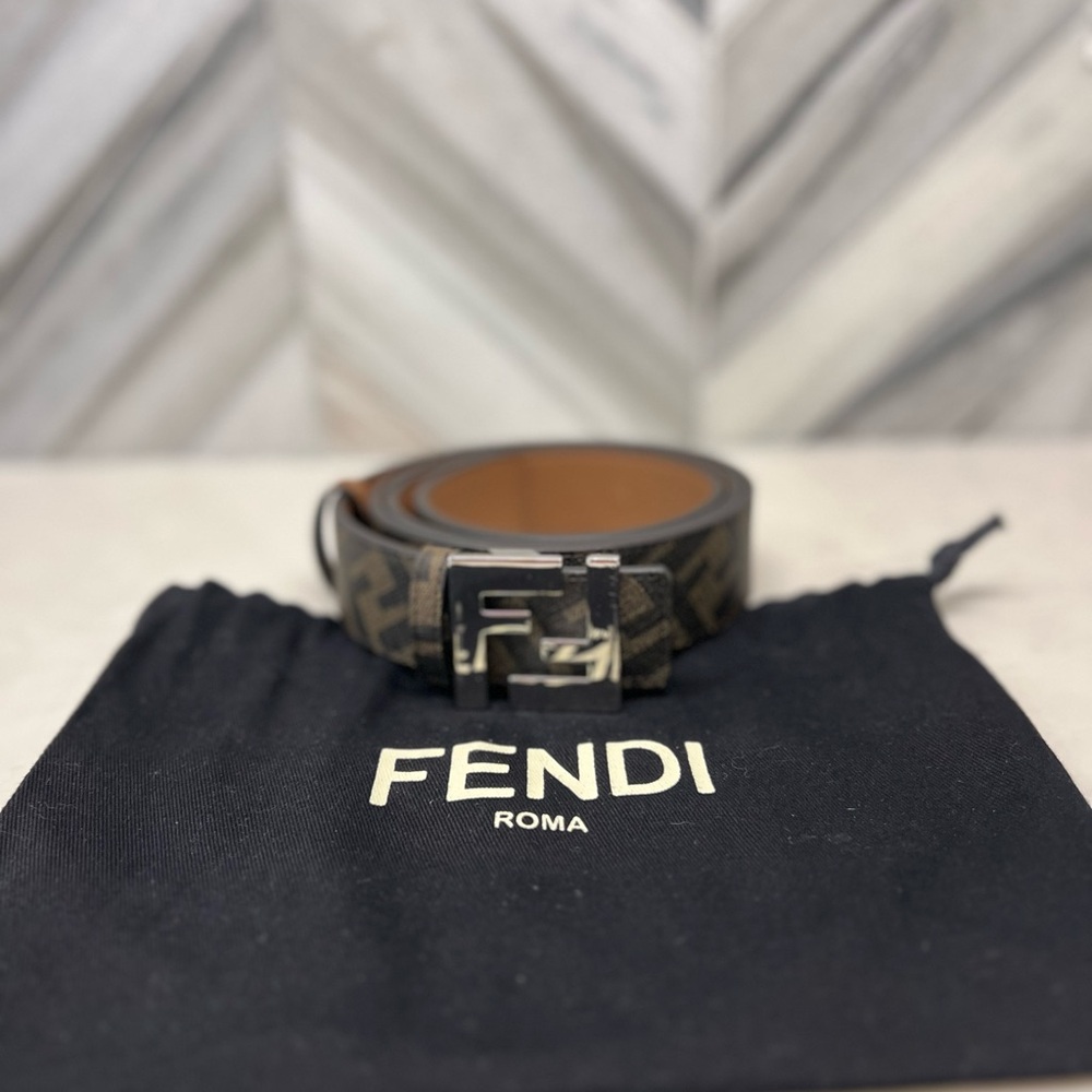 Fendi Men's Black and Brown Belt Bag